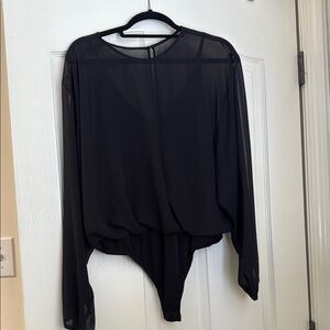 Express Black Long Sleeve Bodysuit